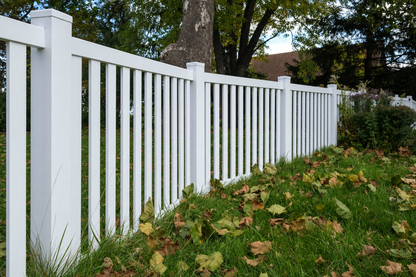 Vinyl fence installation